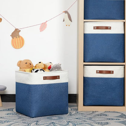 HNZIGE Cube Storage Baskets for Shelves, Fabric Storage Basket - Image 7