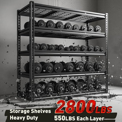 REIBII 2800LBS Garage Shelving 48.2" W Storage Shelves Heavy Duty 5-Tier - Image 3