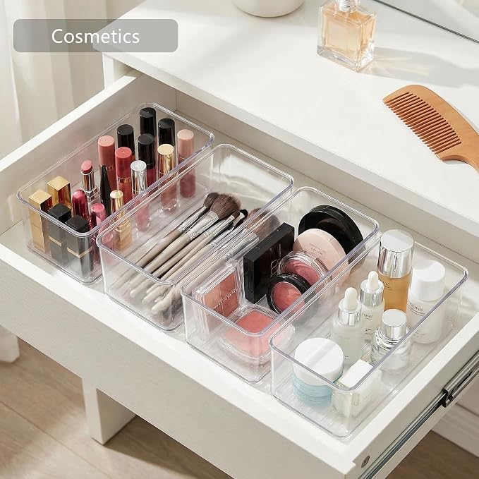 Qilinba 8 PACK Drawer Organizers Deep Drawer Organizer Bins Silverware - Image 5