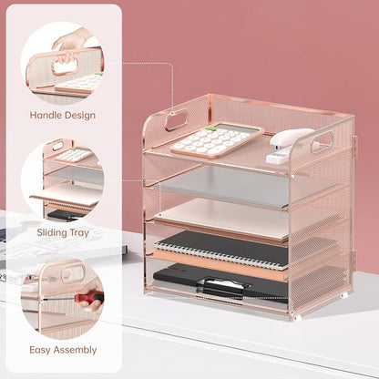 Supeasy 5 Trays Paper Organizer Letter Tray - Image 3