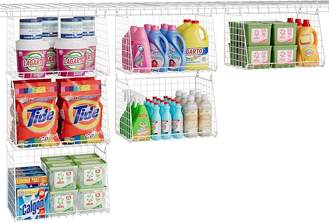 3-Pack Large Hanging Laundry Basket: Wire shelves by Sonyabecca