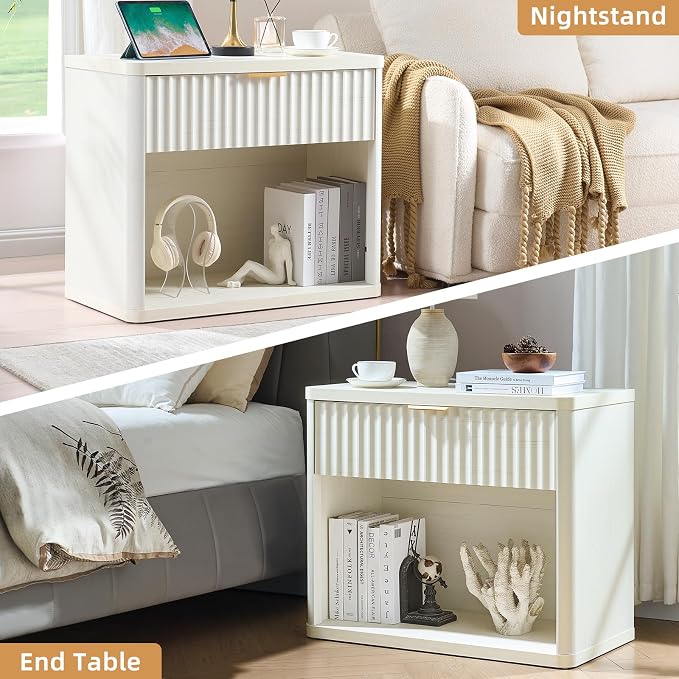 LEYAOYAO 31" Wide Fluted Nightstand - Image 9