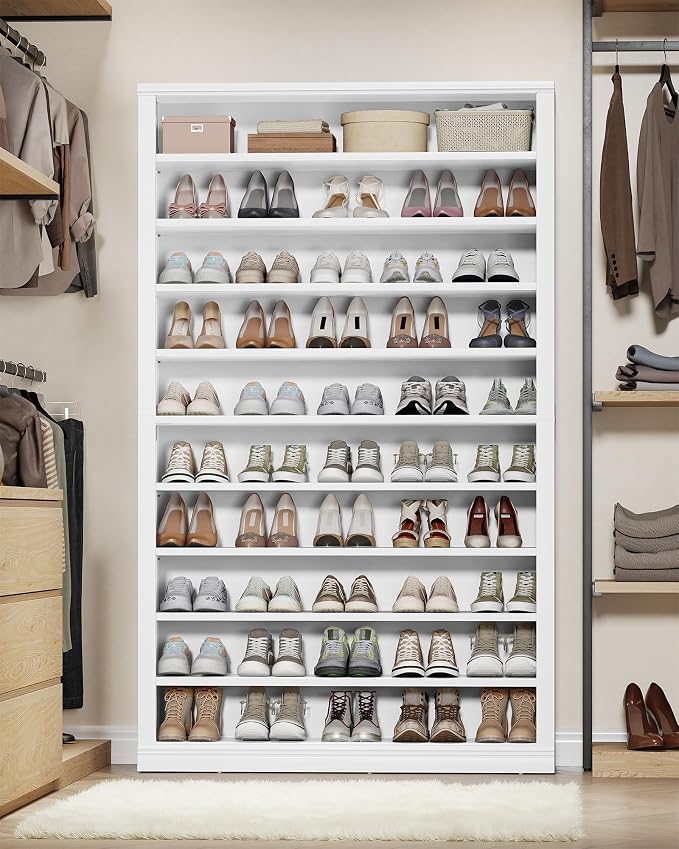 Hzuaneri Shoe Storage Cabinet, 10 Tiers Farmhouse Tall Shoe Cubby Organizer | - Image 5