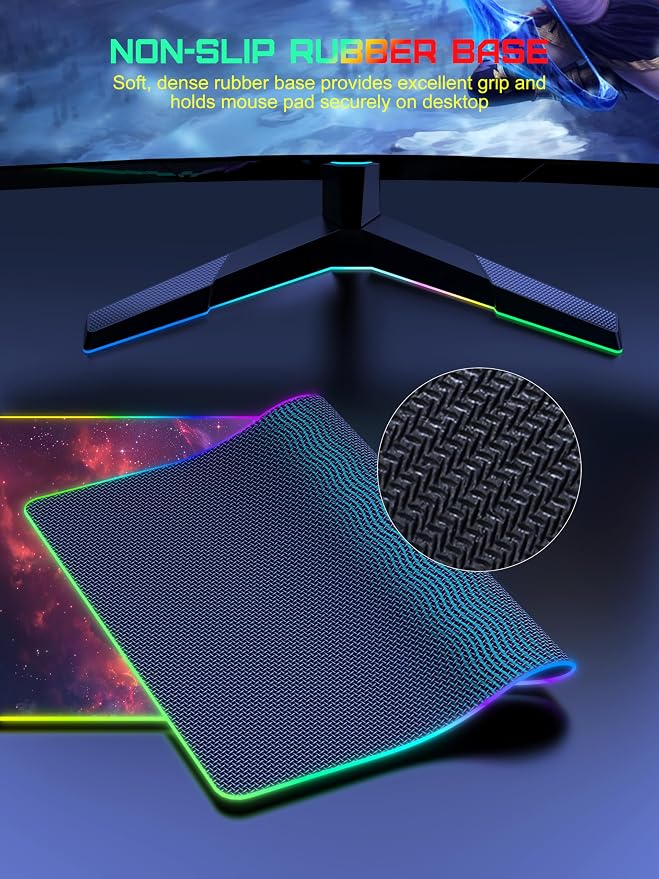 TopMade Wireless Charging Mouse Pad, RGB Gaming Mousepad, 35.4" x 15.8" Extra - Image 6