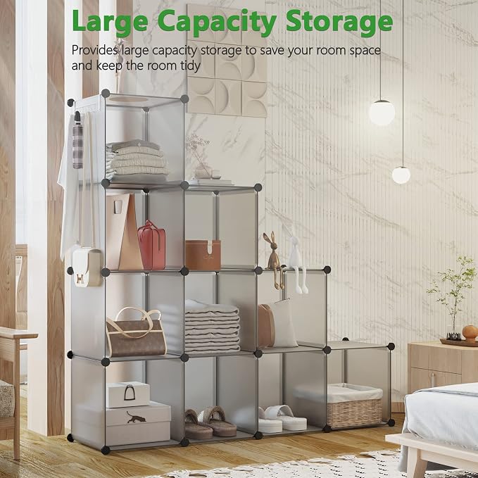 C&AHOME Cube Storage Organizer, 12-Cube Shelves Units, Closet Cabinet, DIY - Image 3