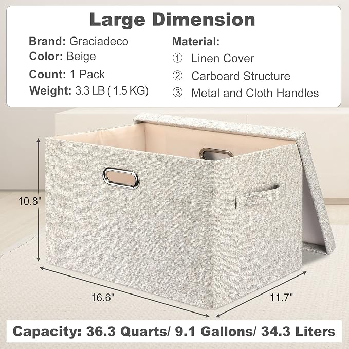Large 17 36 Quart Collapsible Stackable Storage Bins - Image 2
