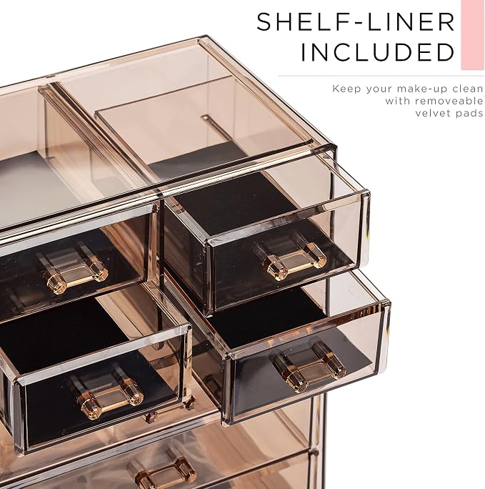 Sorbus Acrylic Makeup Organizer Set, 7-Drawer Vanity & Countertop Cosmetic - Image 6