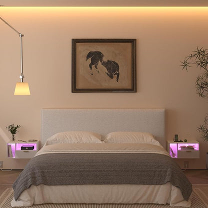 Veegle White Floating Nightstand - Image 4