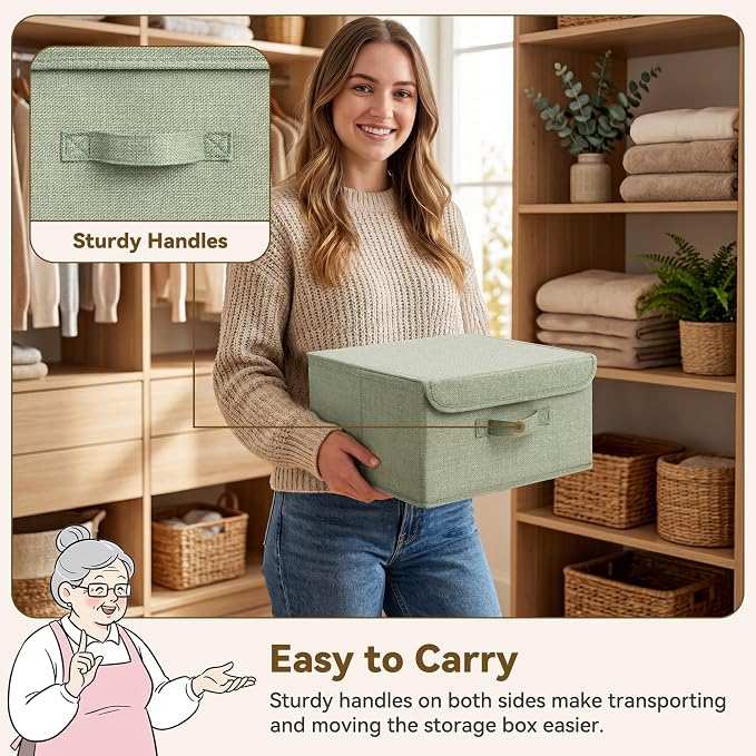 GRANNY SAYS Storage Bins with Lids, Decorative Storage Boxes, Shelf Baskets - Image 4