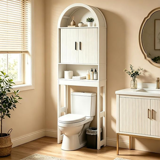Arched Over The Toilet Storage Cabinet, Freestanding Bathroom Organizer | by SHIYISHOPPIN