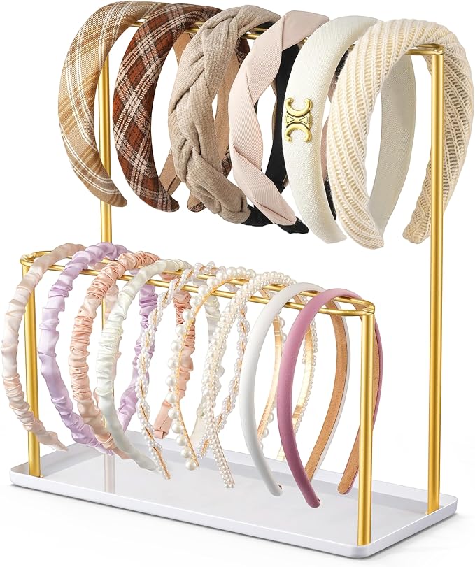 Headband Holder Organizer Metal 2-Tier - Image 8