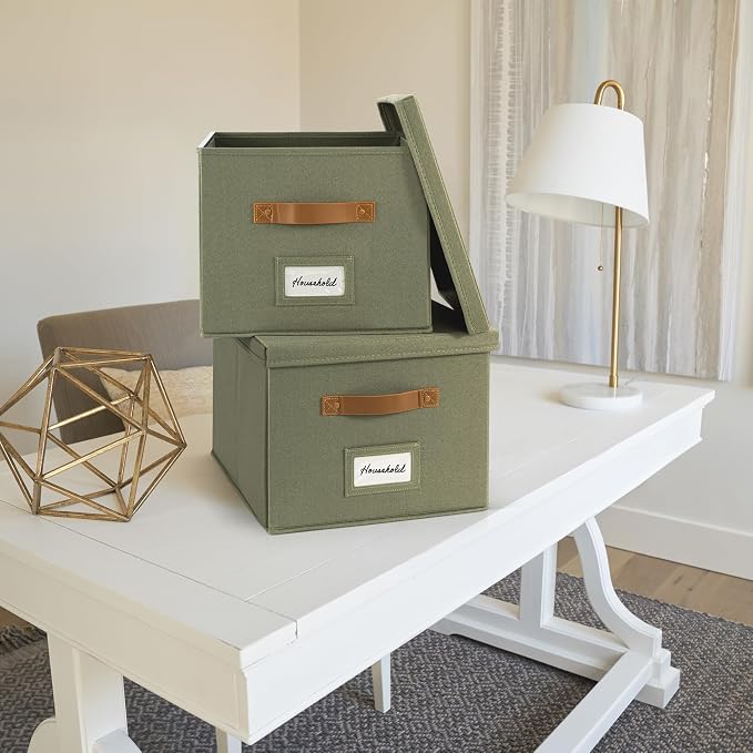 ZICOTO Decorative File Organizer Box Set of 2 - Image 3