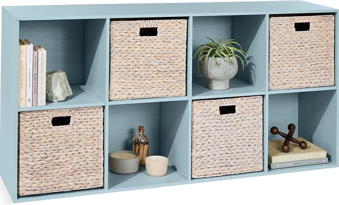 Best Choice Products Kids Bookcase 8-Cube Storage Organizer, 13.5in Shelf by Unknown