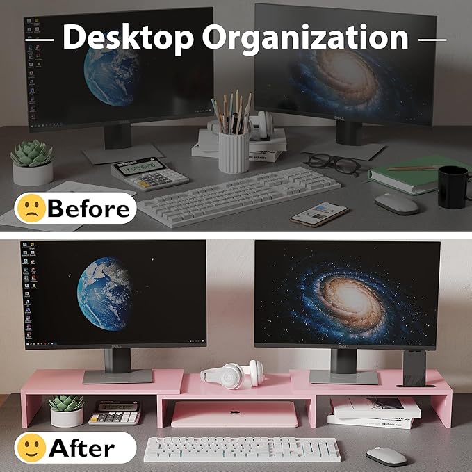 BONTEC Dual Monitor Stand Riser - Image 2