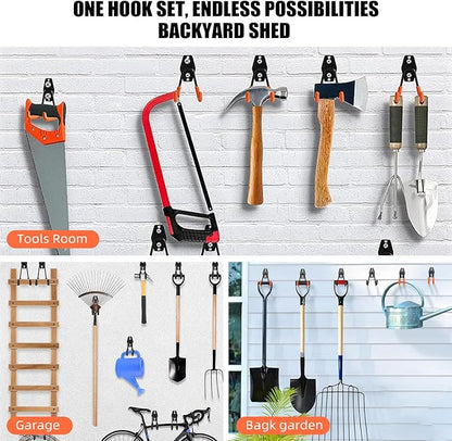 Garage Hooks, 6 Pack Medium Square Wall Hooks - Image 4