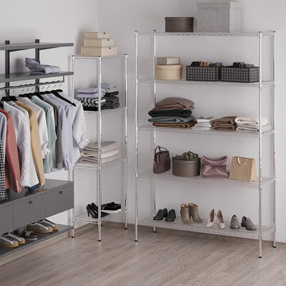 18" Deep x 54" Wide x 86" Height Wire Shelving Kit | 5-Tier | NSF Commercial - Image 5