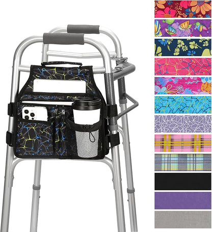 supregear Side Walker Bag, Walker Accessories Bag w/Cup Holder, Folding Walker by SupreGear