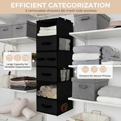 GRANNY SAYS Hanging Closet Organizer 6 Shelves, Closet Organization and Storage - Image 5