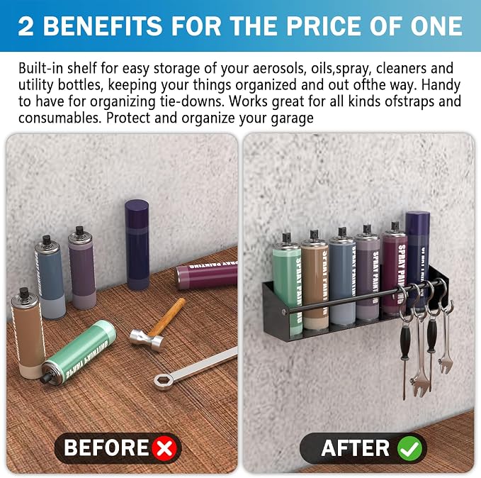 Black Wall Mount Spray Can Holder - Image 4