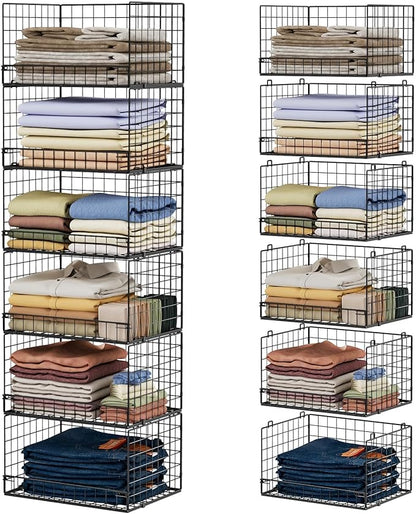 Yociyoga 6-Tier Stackable Closet Organizers and Storage Shelves, Closet Shelf by FollowWithYociyogaTogether