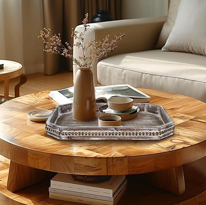 MAONAME Wood Serving Tray, Farmhouse Wooden Tray - Image 6