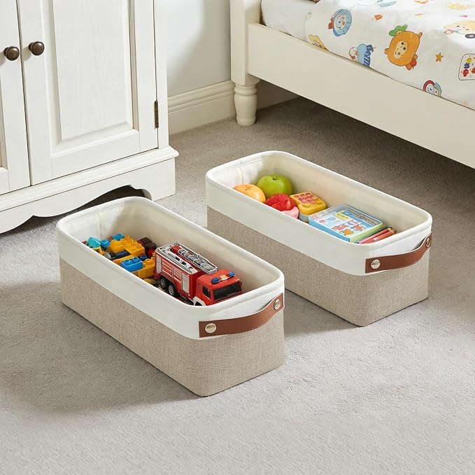 Bagnizer Small Fabric Storage Baskets, Decorative Basket - Image 3