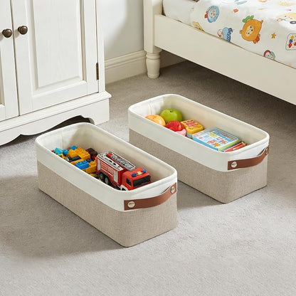 Bagnizer Small Fabric Storage Baskets, Decorative Basket - Image 3