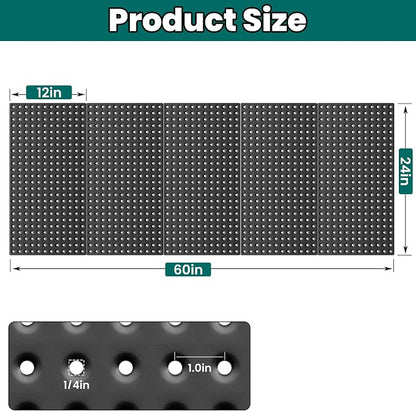 EVERHANGER Metal Pegboard Panels 24" x 12", Heavy Duty Steel Peg Boards - Image 2