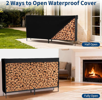 DUMOS 8FT Heavy Duty Firewood Storage Rack, Heavy Duty Firewood Log Racks - Image 6