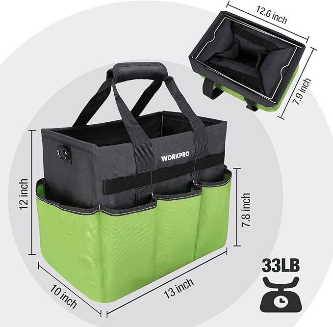 WORKPRO Garden Tool Bag Organizer, Heavy Duty Gardening Tote Bag - Image 2