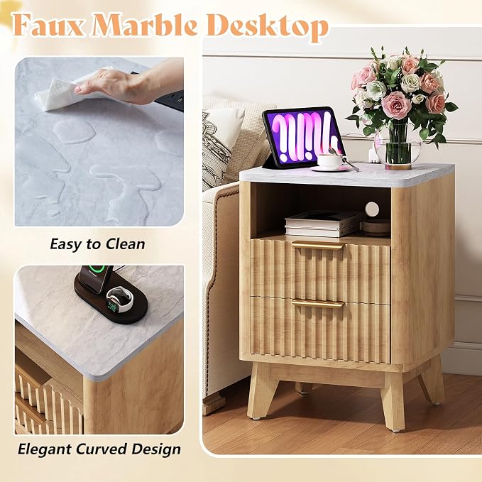AMERLIFE Fluted Nightstand - Image 4