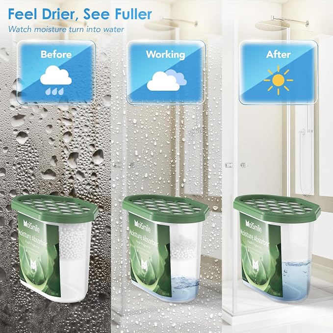 Moisture Absorbers 12 Pack, Fresh Fragrance Closet Dehumidifier - Image 2