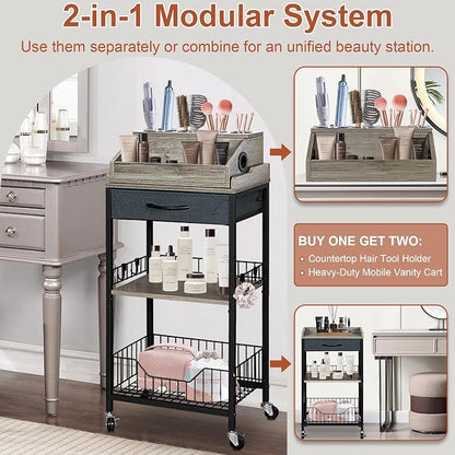 Makeup Organizer Cart Large, 2-in-1 Beauty Organizer - Image 2