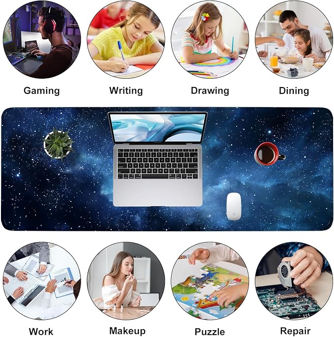Galaxy Mouse Pad – Large Extended Desk Mat 31.5 x 11.8 in– Deep Space Nebula - Image 9
