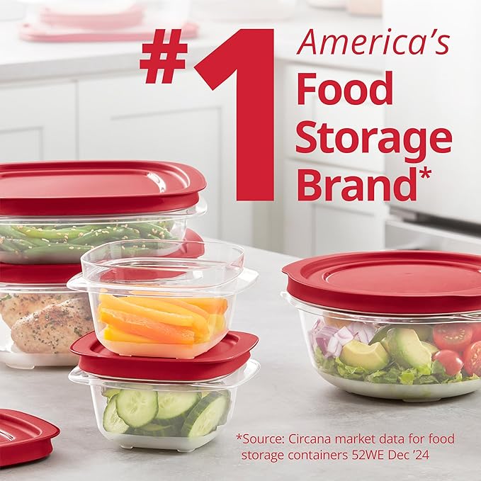Rubbermaid EasyStore Rectangle and Square Containers, 22-Piece Set, Food - Image 5