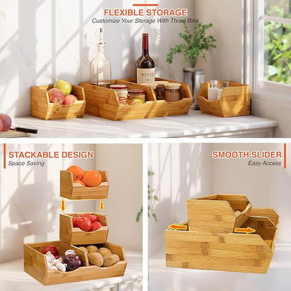 HOMESTEAD Bamboo Pantry Storage Bins - Image 2