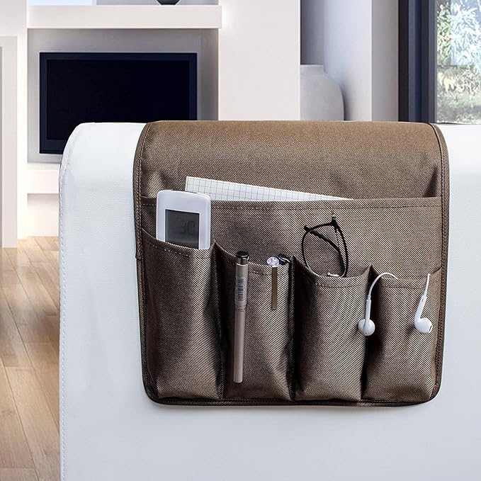 MDSTOP 5 Pockets Remote Control Holder, Magazine Rack, Space Saver Organizer by MDSTOP