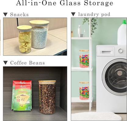 Glass Storage Jars Set Elegant Containers - Image 4
