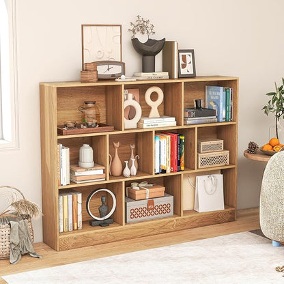 Giantex 10 Cube Bookcase, 4-Tier Freestanding Bookshelf w/ 10 Open Compartments by Giantex