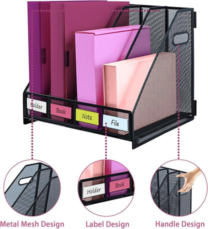 Desk Organizers, Metal Magazine File Holder - Image 3