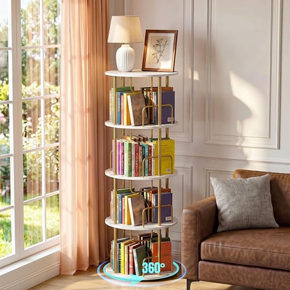 360° Rotating Bookshelf, Revolving Bookcase by Unknown