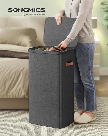 SONGMICS Laundry Basket, 26.4 Gal. Laundry Hamper, Easy Assembly, - Image 2