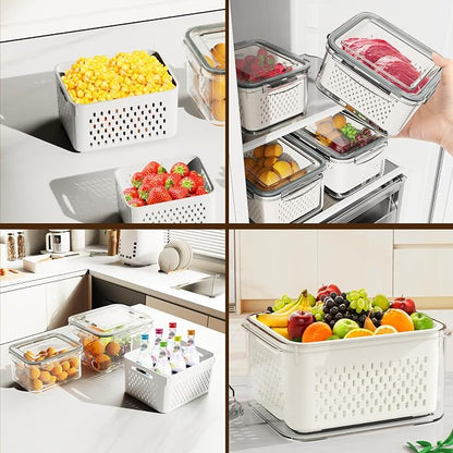8 Pcs Fruit Storage Containers for Fridge - Image 7