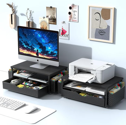 Spacrea Desk Organizer and Accessories, Computer Monitor Stand Riser - Image 7
