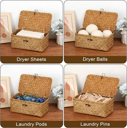 Dryer Sheet Holder, Woven Seagrass Dryer Sheets Container - Image 6