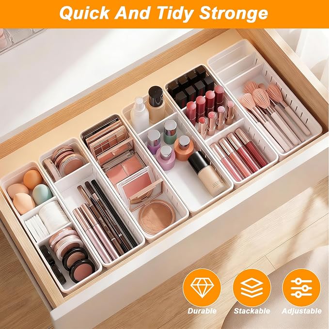 6 PCS Desk Drawer Organizer, Bathroom Drawer Organizer Trays - Image 4
