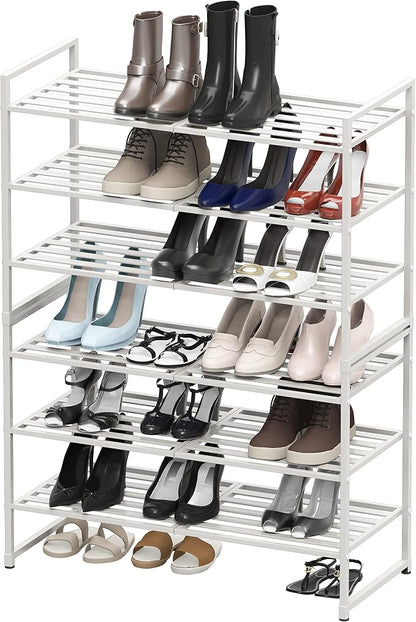Simple Houseware 3-Tier Stackable Metal Panel Shoes Rack - Image 5