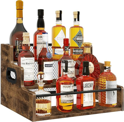 Homode Liquor Bottle Display Shelf, 3 Step Coffee Syrup Rack Organizer by Homode