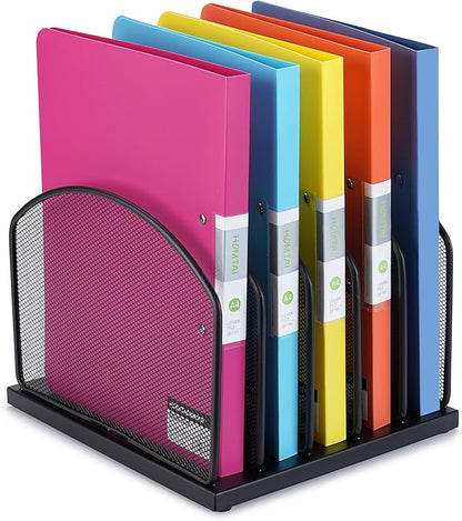 Huron 5-Slot Vertical File Binder Organizer Storage by Huron