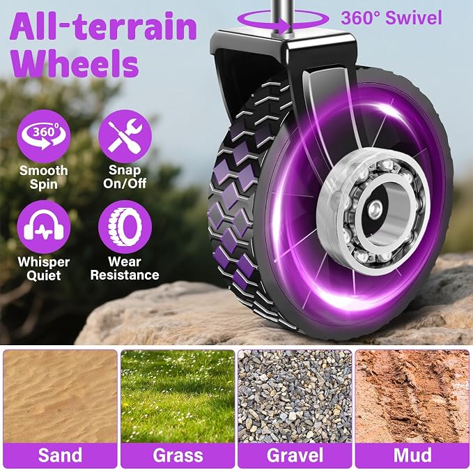 Wagons Carts Foldable, 280 LBS Large Capacity Foldable Wagon Cart Collapsible - Image 9